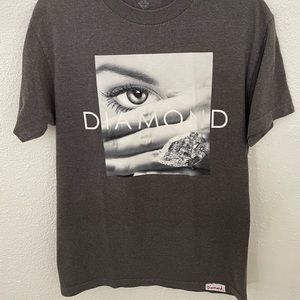 DIAMOND SUPPLY CO. EYE SHINE -DARK GREY-Cotton Blend T-shirt (Medium)